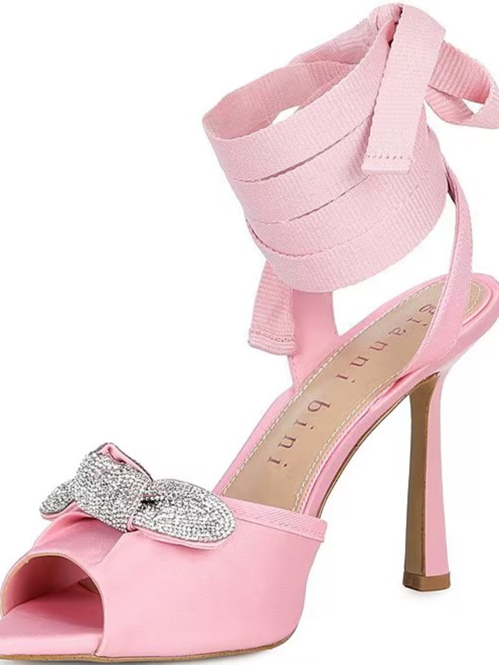 Gianni Bini Gardner Satin Lace Up Dress Sandals - Picture 3 of 5